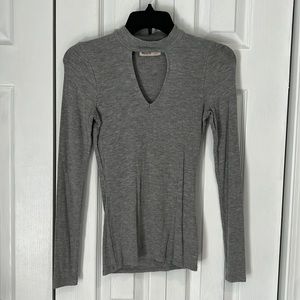 Light Gray Long-sleeve Top
